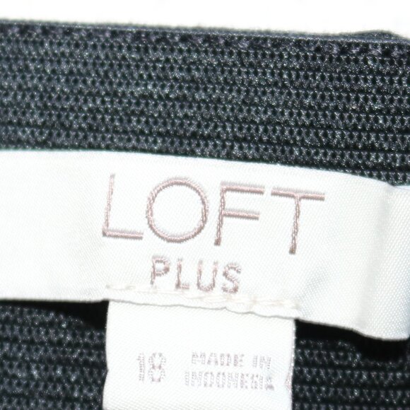 LOFT Plus Size Grey Cheetah Animal Print Knit Pencil Skirt Sz 18 - Picture 4 of 5